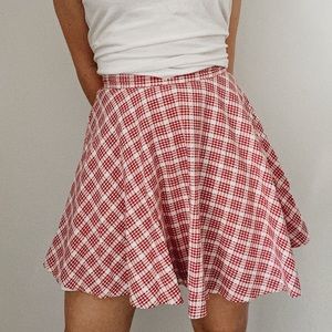 Ginham Flare Skirt